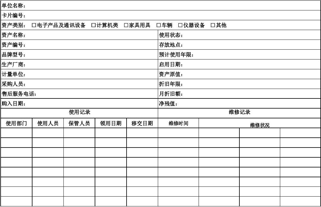 如何高效管理各類(lèi)資產(chǎn)？基于通訊設(shè)備修理的固定資產(chǎn)卡片模板詳解